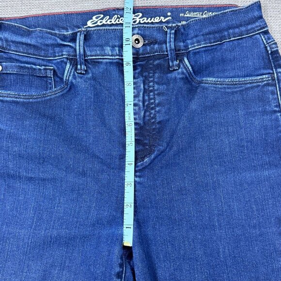 Eddie Bauer Womens Blue Denim Slightly Curvy High Rise Skinny Jeans Size 6 - Picture 10 of 13